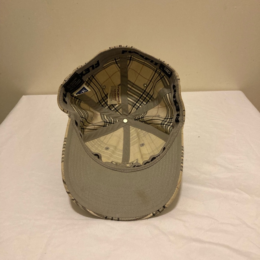 DC Beige Plaid Baseball Cap with Black Accents - Picture 8 of 9